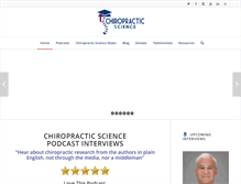 Tablet Screenshot of chiropracticscience.com